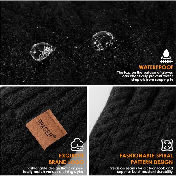 Warm and Stylish Fleece-Lined Women’s Touchscreen Gloves for Winter Activities - Picture 5 of 7